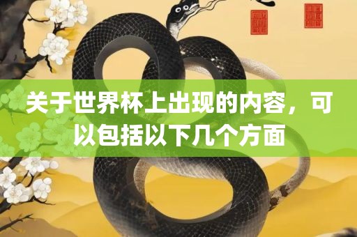 关于世界杯上出现的内容，可以包括以下几个方面
