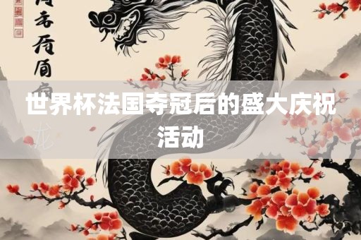世界杯法国夺冠后的盛大庆祝活动