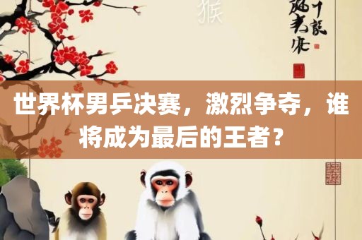 世界杯男乒决赛，激烈争夺，谁将成为最后的王者？