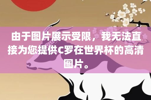 由于图片展示受限，我无法直接为您提供C罗在世界杯的高清图片。