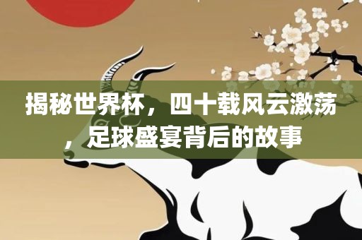 揭秘世界杯，四十载风云激荡，足球盛宴背后的故事