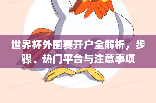 世界杯外围赛开户全解析，步骤、热门平台与注意事项