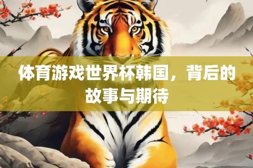 体育游戏世界杯韩国，背后的故事与期待
