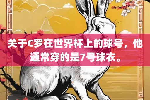关于C罗在世界杯上的球号，他通常穿的是7号球衣。