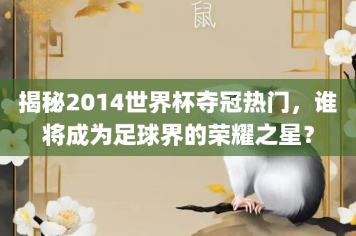 揭秘2014世界杯夺冠热门，谁将成为足球界的荣耀之星？