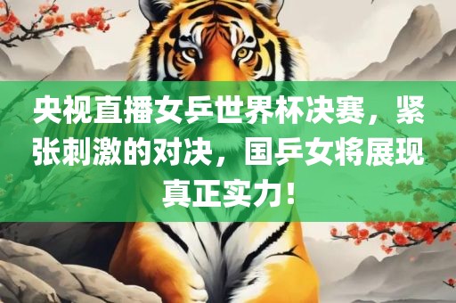 央视直播女乒世界杯决赛，紧张刺激的对决，国乒女将展现真正实力！