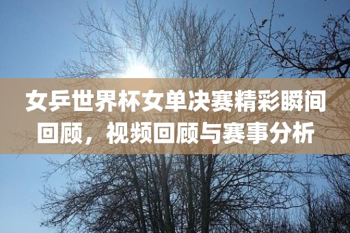 女乒世界杯女单决赛精彩瞬间回顾，视频回顾与赛事分析