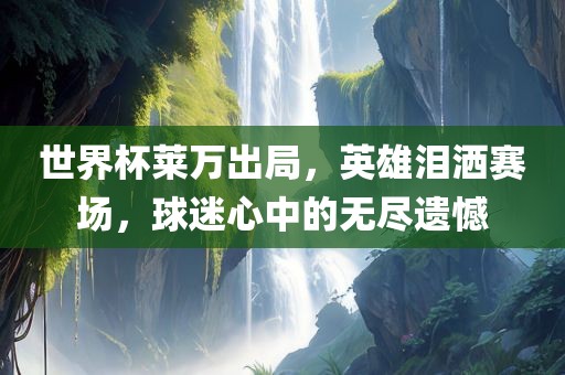 世界杯莱万出局，英雄泪洒赛场，球迷心中的无尽遗憾