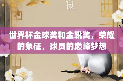 世界杯金球奖和金靴奖，荣耀的象征，球员的巅峰梦想