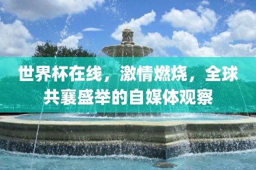 世界杯在线，激情燃烧，全球共襄盛举的自媒体观察