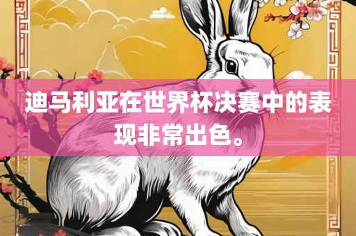 迪马利亚在世界杯决赛中的表现非常出色。
