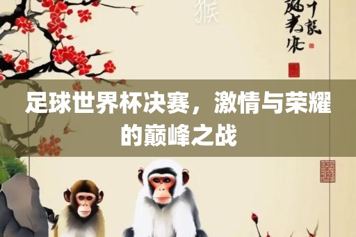 足球世界杯决赛，激情与荣耀的巅峰之战