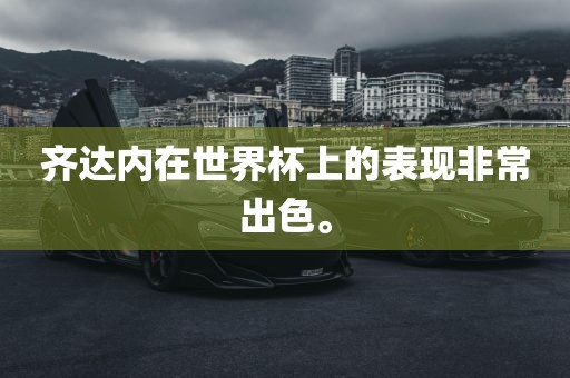 齐达内在世界杯上的表现非常出色。