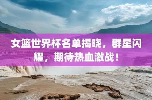 女篮世界杯名单揭晓，群星闪耀，期待热血激战！眉山市正发家政服务有限公司