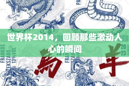 世界杯2014，回顾那些激动人心的瞬间