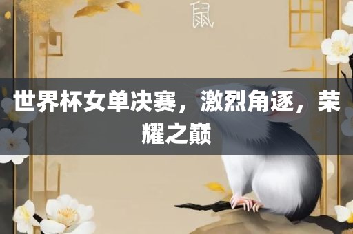世界杯女单决赛，激烈角逐，荣耀之巅