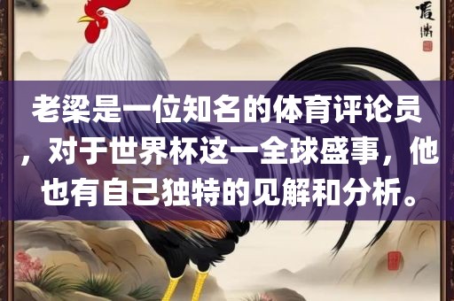 老梁是一位知名的体育评论员，对于世界杯这一全球盛事，他也有自己独特的见解和分析。眉山市正发家政服务有限公司