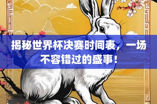揭秘世界杯决赛时间表，一场不容错过的盛事！