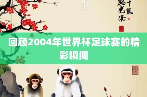 回顾2004年世界杯足球赛的精彩瞬间