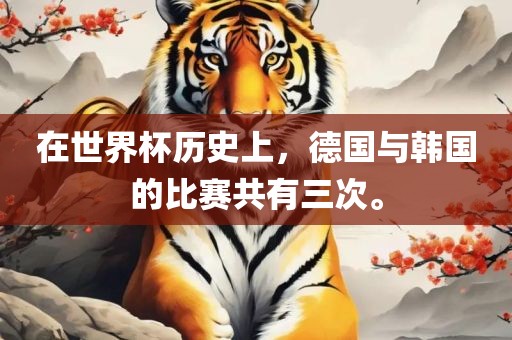 在世界杯历史上，德国与韩国的比赛共有三次。