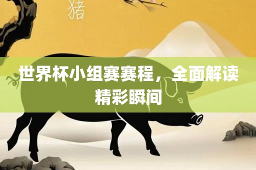 世界杯小组赛赛程