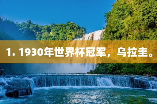 1. 1930年世界杯冠军，乌拉圭。