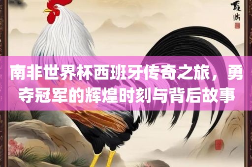南非世界杯西班牙传奇之旅，勇夺冠军的辉煌时刻与背后故事眉山市正发家政服务有限公司