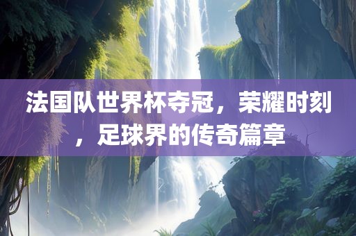 法国队世界杯夺冠，荣耀时刻，足球界的传奇篇章