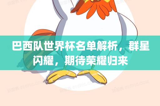 巴西队世界杯名单解析，群星闪耀，期待荣耀归来