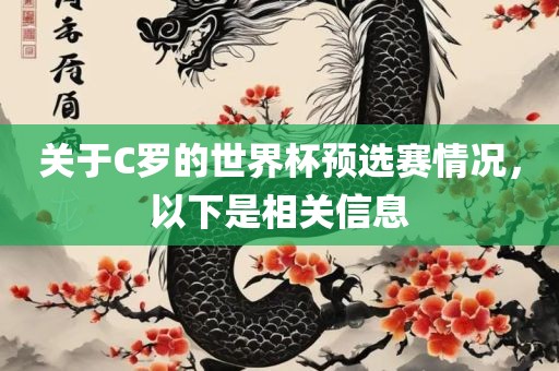 关于C罗的世界杯预选赛情况，以下是相关信息