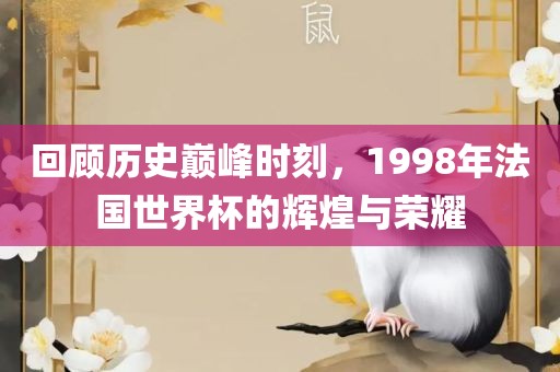 回顾历史巅峰时刻，1998年法国世界杯的辉煌与荣耀眉山市正发家政服务有限公司