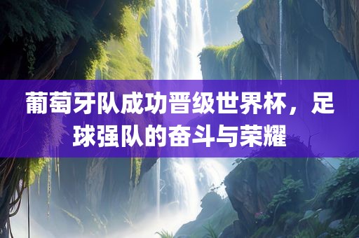葡萄牙队成功晋级世界杯，足球强队的奋斗与荣耀眉山市正发家政服务有限公司