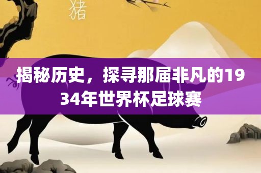 揭秘历史，探寻那届非凡的1934年世界杯足球赛眉山市正发家政服务有限公司