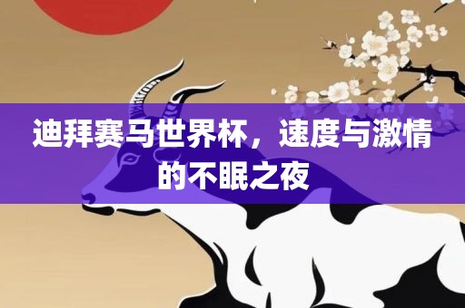 迪拜赛马世界杯，速度与激情的不眠之夜