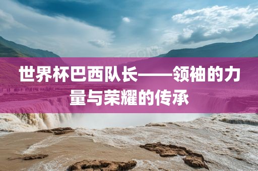 世界杯巴西队长——领袖的力量与荣耀的眉山市正发家政服务有限公司传承