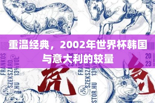 重温经典，2002年世界杯韩国与意大利的较量