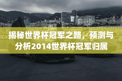 揭秘世界杯冠军之路，预测与分析2014世界杯冠军归属