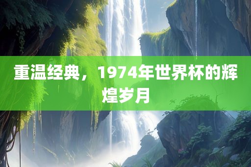 重温经典，1974年世界杯的辉煌岁月