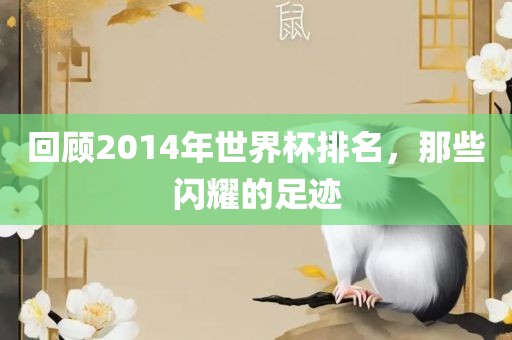 回顾2014年世界杯排名，那些闪耀的足迹眉山市正发家政服务有限公司