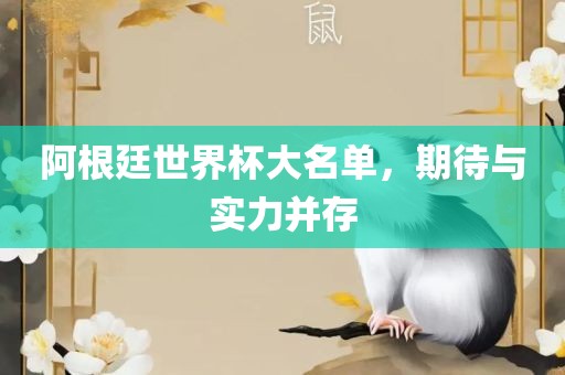 阿根廷世界杯大名单，期待与实力并存