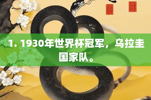 1. 1930年世界杯冠军，乌拉圭国家队。