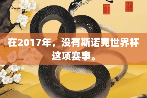 在2017年，没有斯诺克世界杯这项赛事。