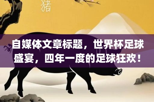 自媒体文章标题，世界杯足球盛宴，四年一度的足球狂欢！