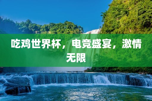 吃鸡世界杯，电竞盛宴，激情无限眉山市正发家政服务有限公司