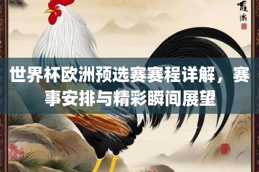 世界杯欧洲预选赛赛程详解，赛事安排与精彩瞬间展望