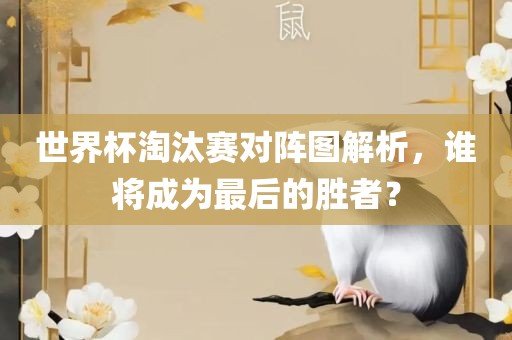 世界杯淘汰赛对阵图解析，谁将成为最后的胜者？