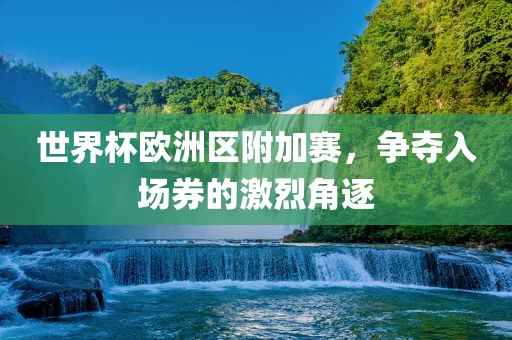 世界杯欧洲区附加赛，争夺入场券的激烈角逐