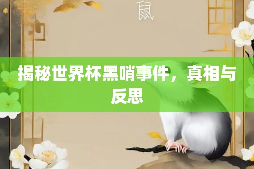 揭秘世界杯黑哨事件，真相与反思