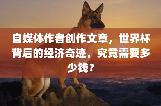 自媒体作者创作文章，世界杯背后的经济奇迹，究竟需要多少钱？