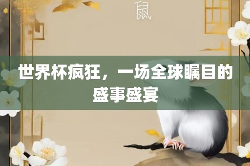 世界杯疯狂，一眉山市正发家政服务有限公司场全球瞩目的盛事盛宴